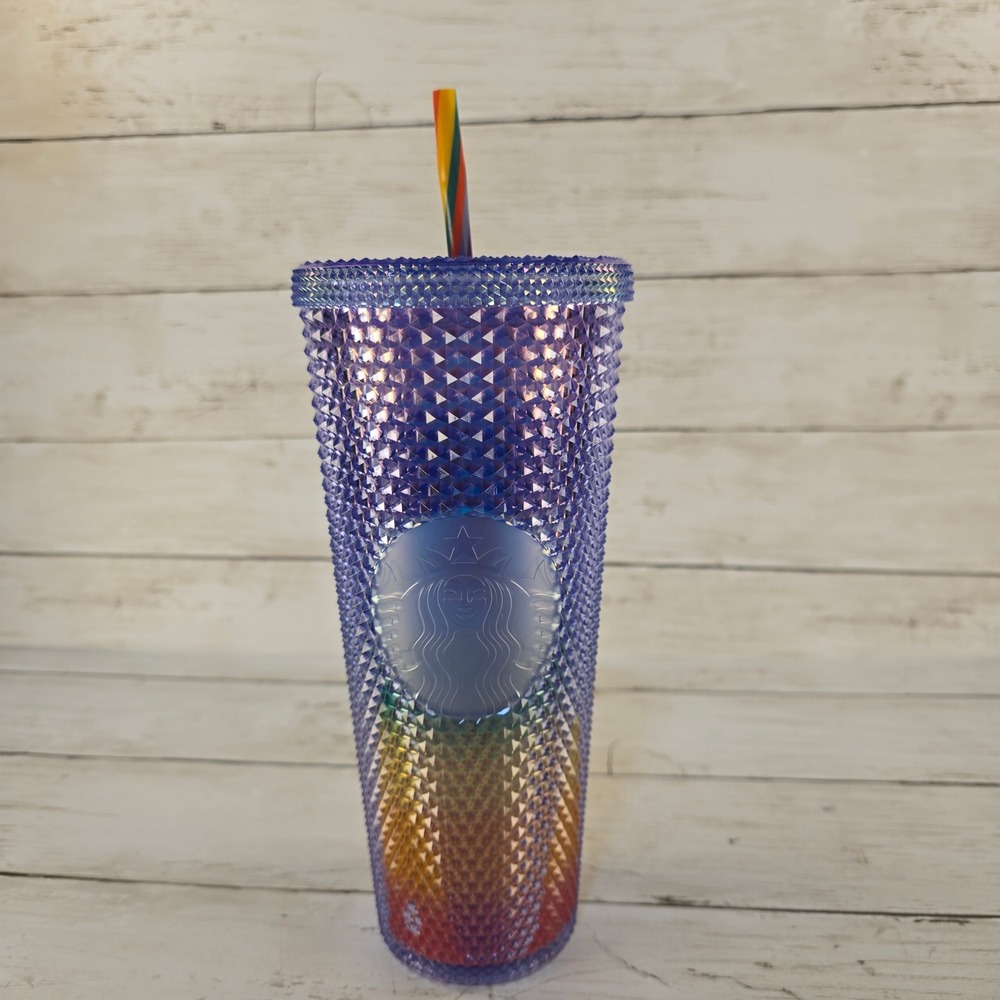 Starbucks 2021 Pride Rainbow‎ Studded Venti Tumbler 24oz Sofie Birkin Cupid Cup